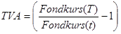 Formel för värdeutveckling under perioden