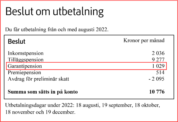 An example of a paymant statment.