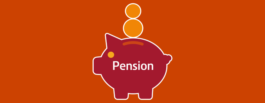 En spargris, symbol för att spara själv till sin pension.