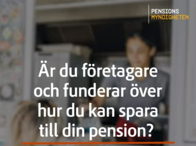 Film från analytiker hos Pensionsmyndigheten som presenterar rapport om spara till pension som företagare.